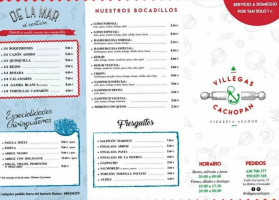 Villegas Y Cachopan menu