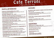 Cafe Terroni menu