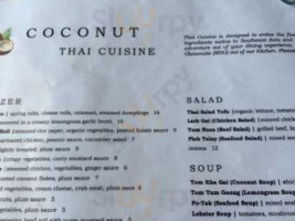 Coconut Thai Cuisine menu