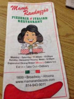 Mama Randazzo's Pizzeria menu