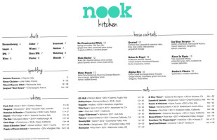 Nook Kitchen Arcadia menu