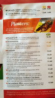 Pita Shop menu
