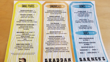 Braddah Barney's menu