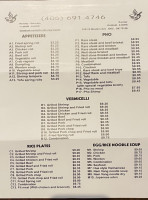Pho Okc menu