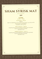 Sham, Syrisk Mat menu