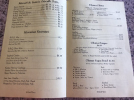 Ohana Hawaiian Bbq menu