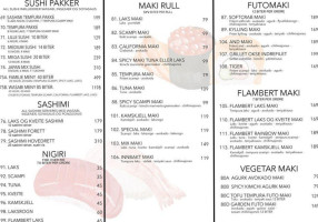 Wasabi Sushi Chinese menu