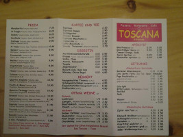 Pizzeria Toscana menu