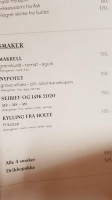 Apotekergata No. 5 menu