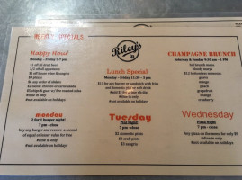 Riley's On 2nd menu