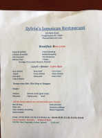 Sylvia's menu