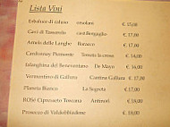 Osteria Madonna Della Neve menu