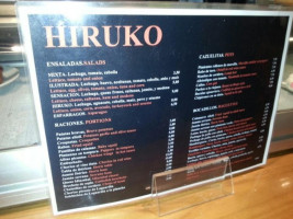 Bar Restaurante Hiruko menu