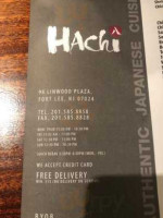 Hachi Sushi menu