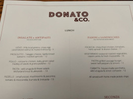 Donato&co. menu
