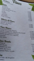 Bar Restaurante Pico La Vieya menu