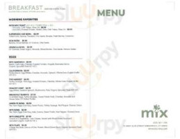Myx Creative Kitchen menu