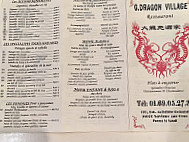 Le Grand Dragon Village menu