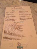 The Preston menu