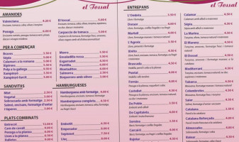 El Tossal menu