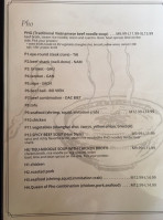 Siamzap Pho Nc.1992 menu