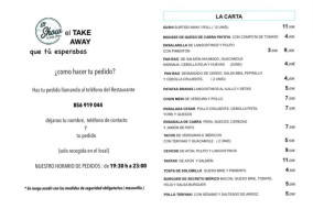 Show De Tapas menu
