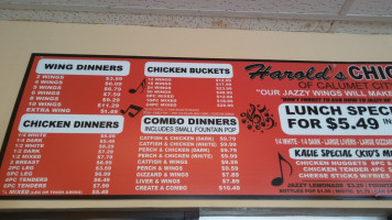 Harold's Chicken Calumet City menu