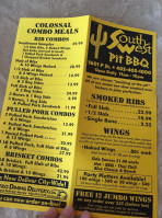 Southwest Pit Bbq menu