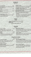 Fausto's Bistro menu