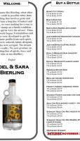 Bier Distillery Brewery menu