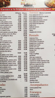 Asador Las Brasas menu