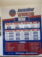Jammbar Wings menu