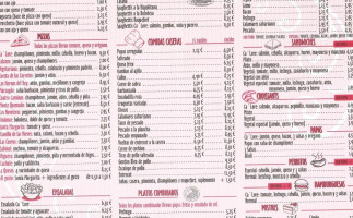 Ca´ Lore Grill menu