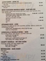 Noodle House menu