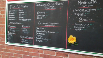 Pastaland menu