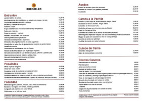 Magalia Las Navas Del Marques menu