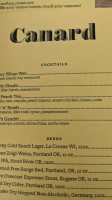 Canard menu