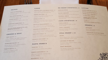 Italian Eatery menu