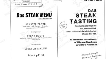 Steak HÜtte Batruel menu