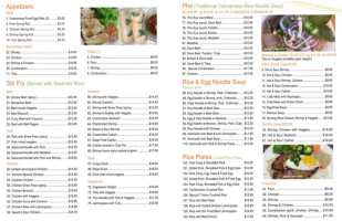 Vietnam menu