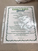 The French House Cafe menu