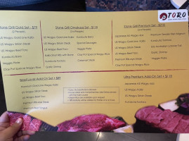 Toro Sushi Stone Grill menu