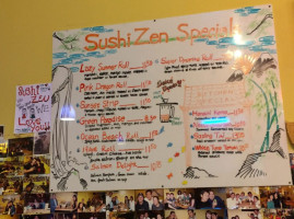 Sushi Zen menu