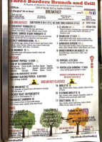 Three Borders Brunch Grill menu