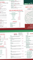 Wall St Pizza menu