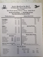 Lee's Seafood Grill menu
