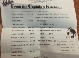 Captain's Catch Seafood menu