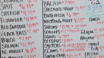 Chang's Seafood Market menu