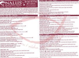Nalu's Hawaiian Fish Grill Tutu's Kitchen menu