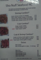 Sho Nuff Seafood menu